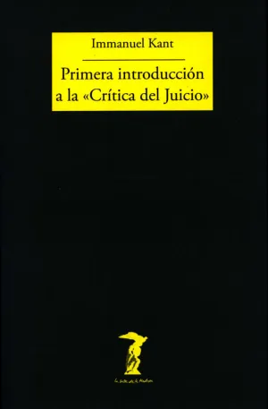 PRIMERA INTRODUCCIÓN A LA «CRÍTICA DEL JUICIO»